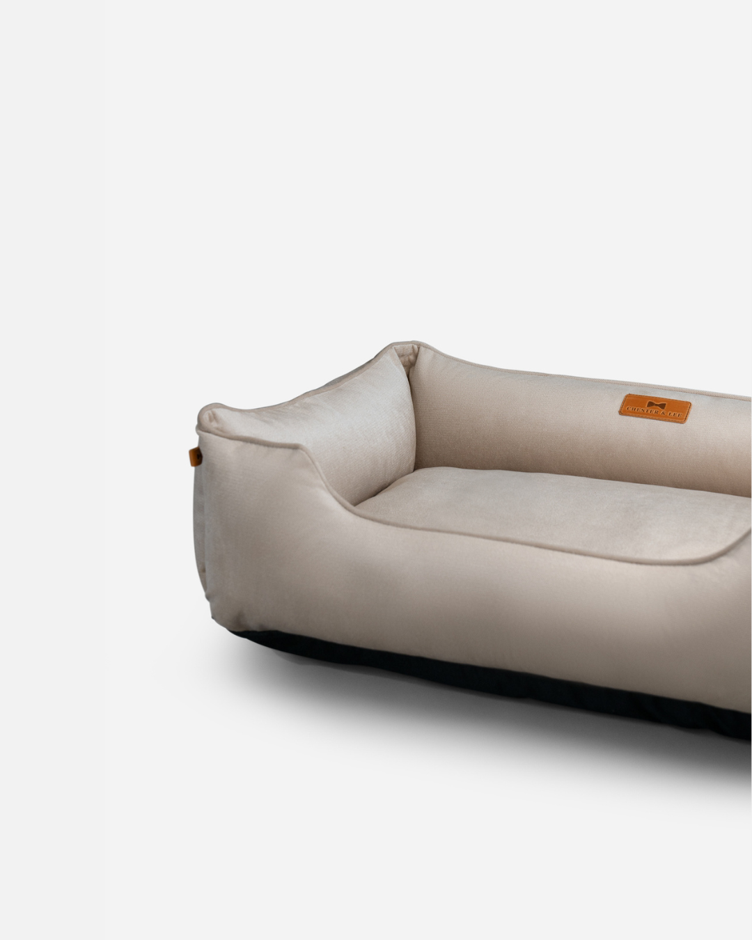 Classic Velvet Sleeper Dog Bed Beige