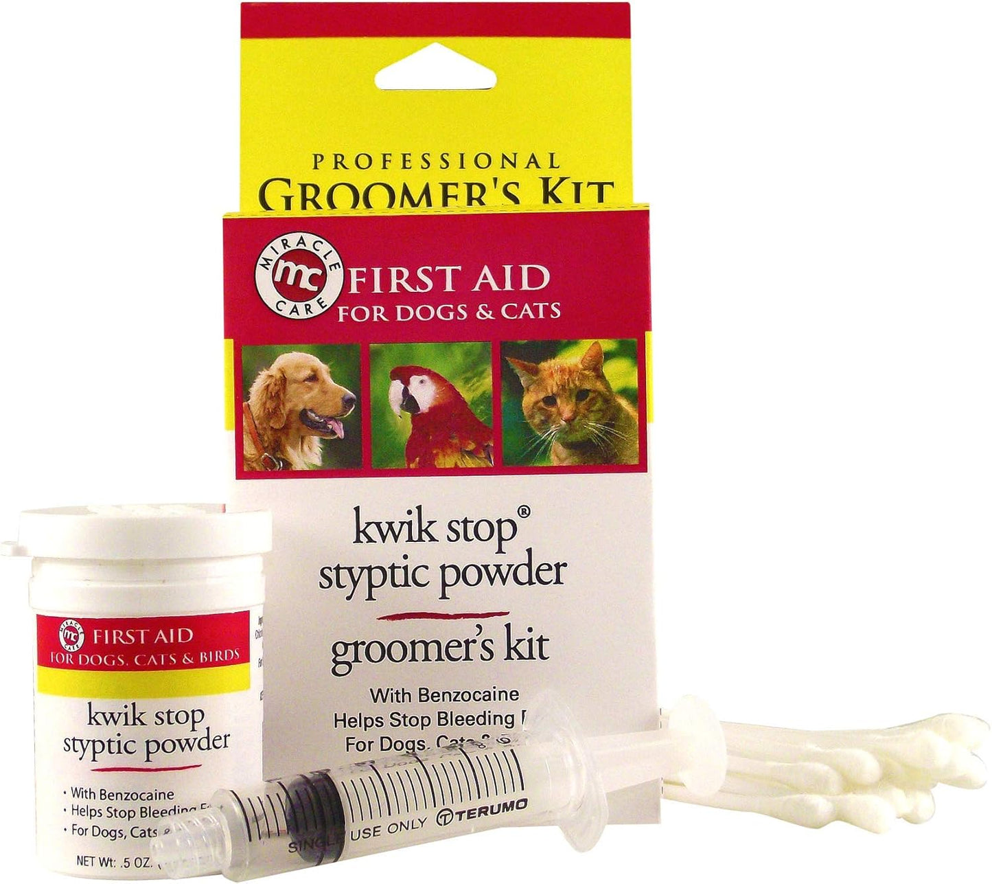 Kwik-Stop Groomers Kit for Dogs, Cats & Birds – Nail Care & Grooming Kit