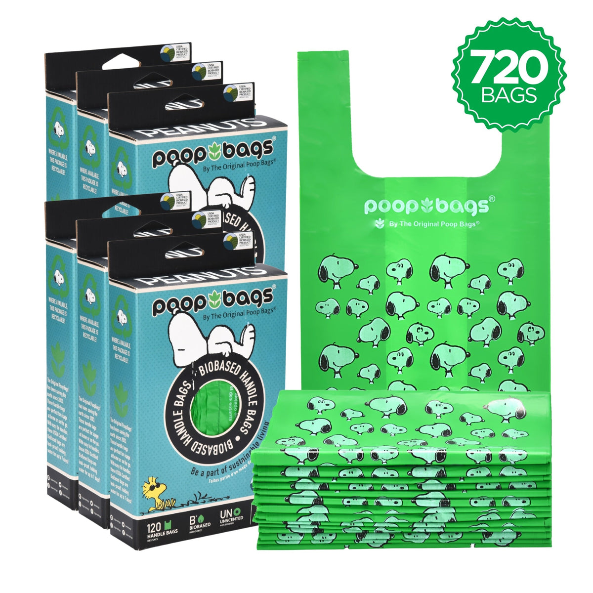 Snoopy® Handle Tie Poop Bags