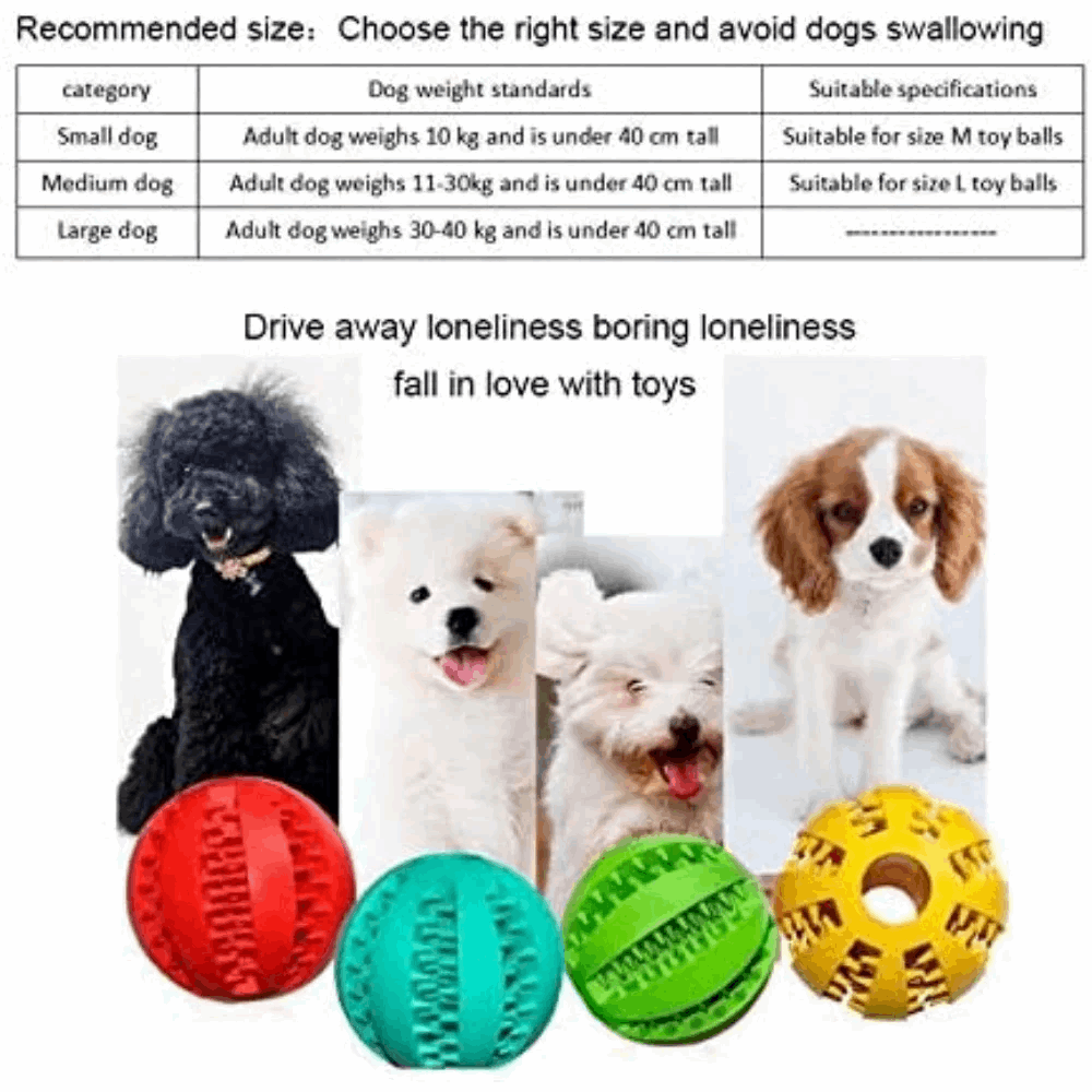 Dog Treat Toy Ball 2-Pack – Interactive Teeth Cleaning Toy for Dogs