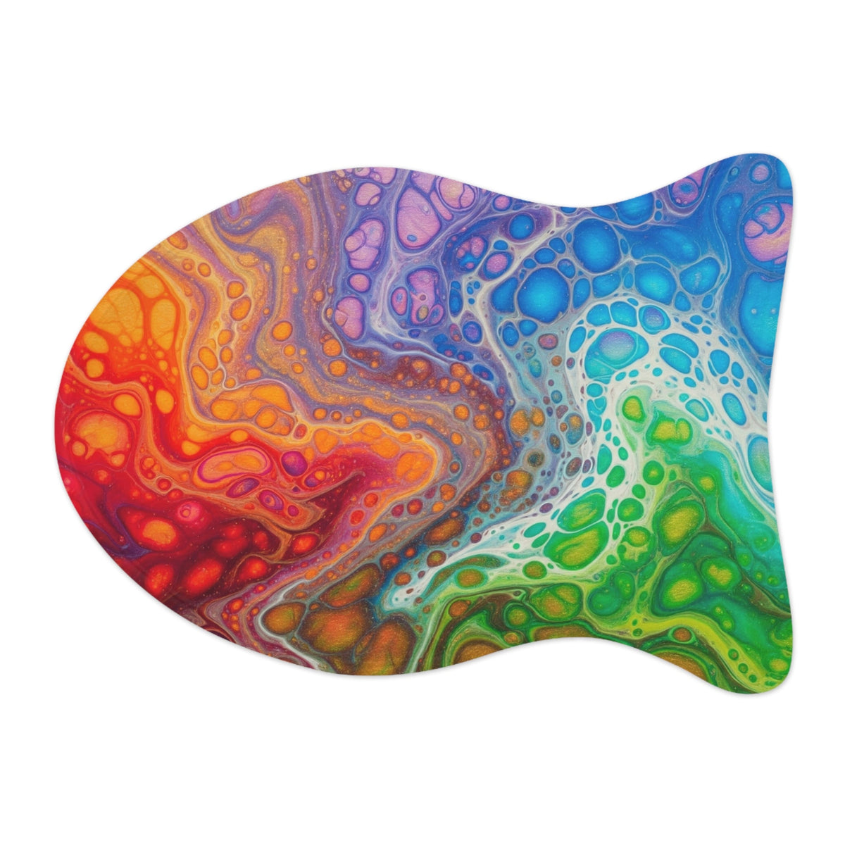 Bespattered Facade Colorful Flow Pet Feeding Mats (3 Shapes)