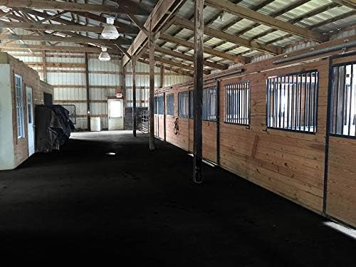 American Floor Mats - Heavy Duty Stall Tiles - Stable/Horse Tiles - Thick, Durable Rubber Flooring Solid Black 8' x 12' Set 3/4" Thick (24 Tiles Total)