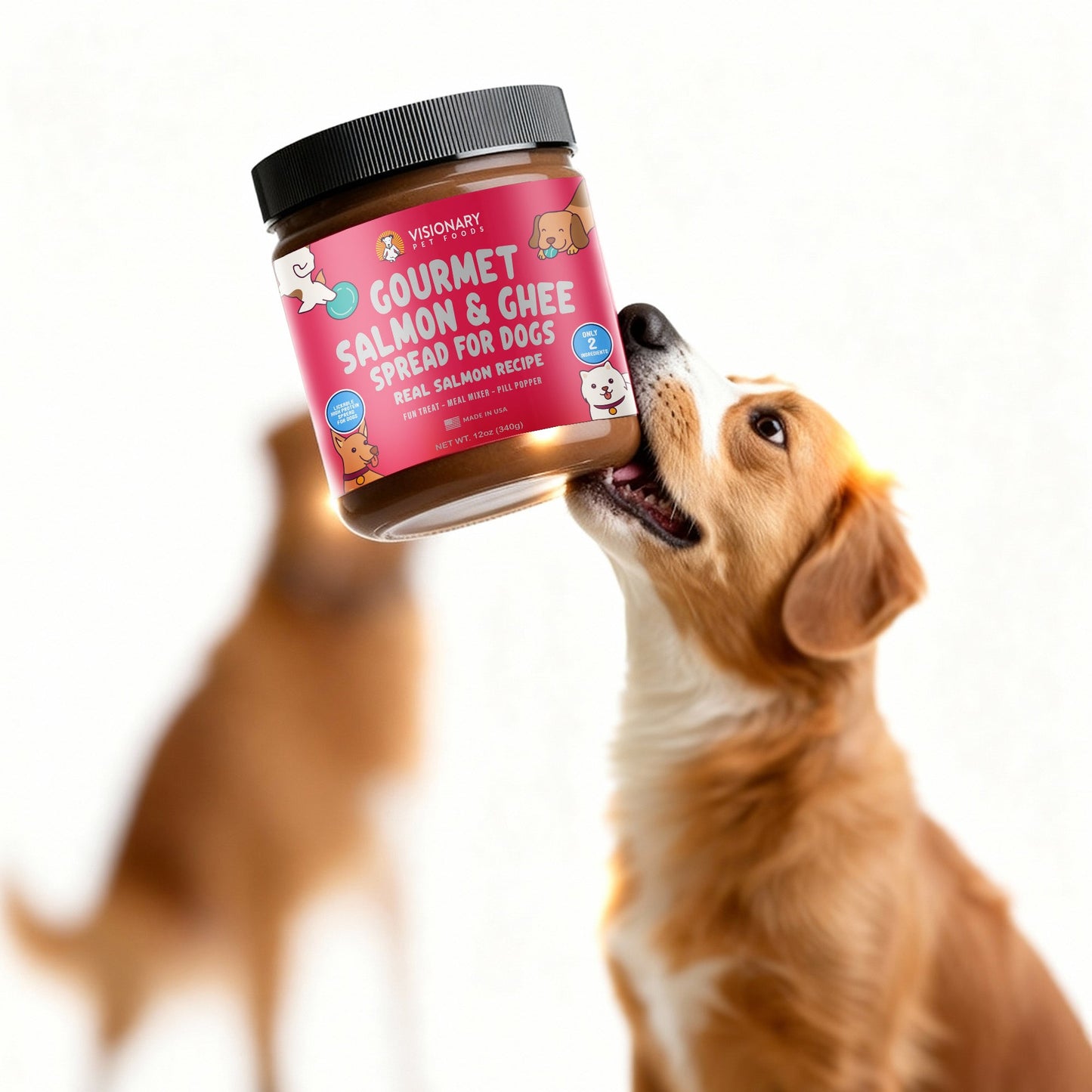 Salmon & Ghee Dog Meat Spread – High-Protein, Low-Carb Keto Treat | 12oz Jar