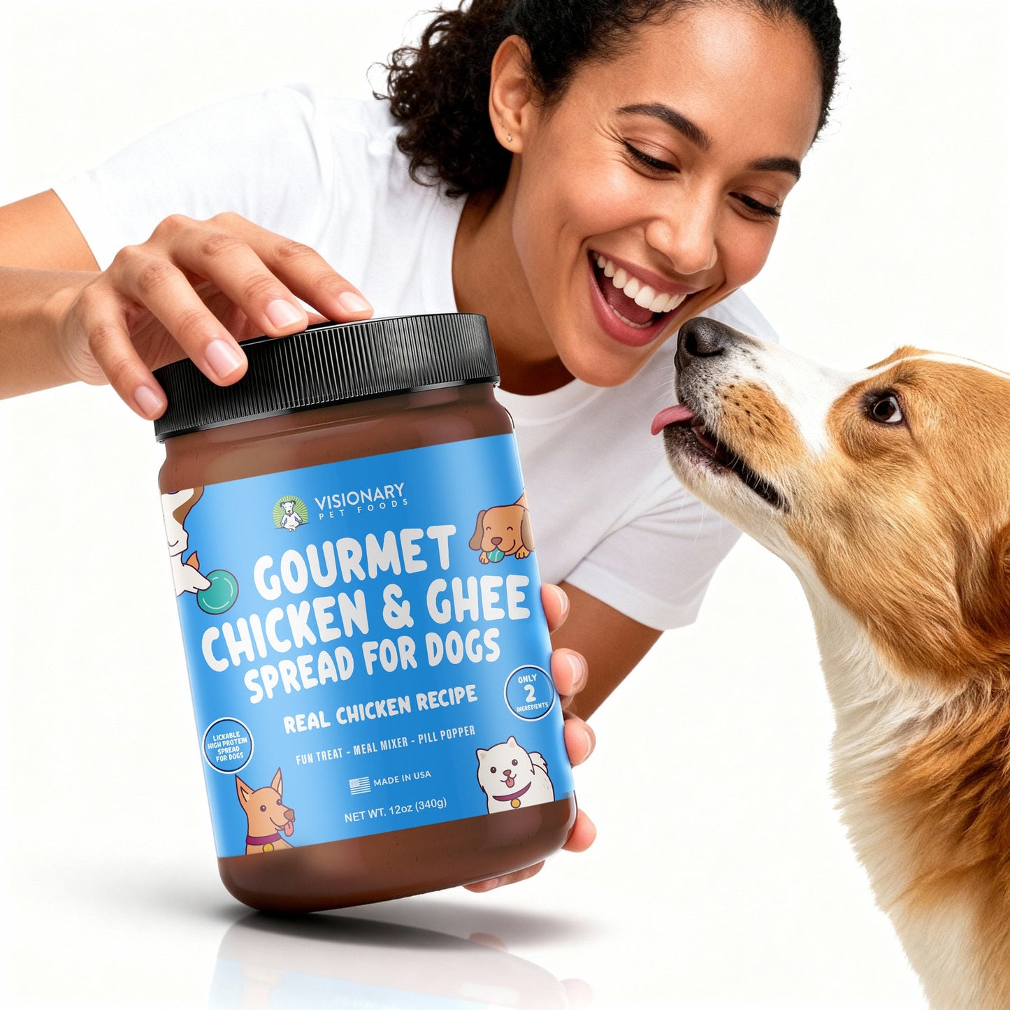 Chicken & Ghee Dog Meat Spread – High-Protein, Low-Carb Keto Treat | 12oz Jar