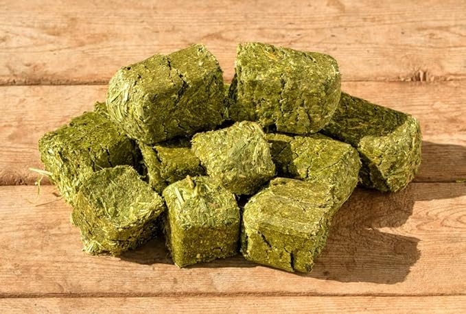 CZ Grain Alfalfa Cubes for Feeding - Rabbits, Goats, Chickens, Cattle, Horses, All Animals Love Alfalfa Cubes (10 Pounds)