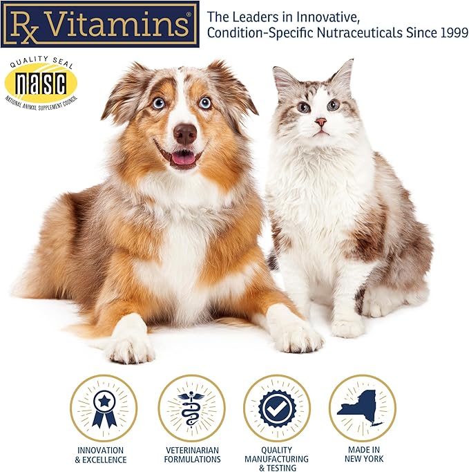 Rx Vitamins Ultra EFA Omega 3 Fish Oil for Dogs & Cats - Promotes Heart, Brain, and Joint Health with Vitamin E, Biotin, and Zinc - Liquid Fish Oil for Itch Relief, Dog Shedding, Coat Health - 8 oz