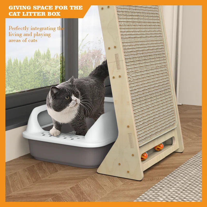 Luxury Wall-Mounted Cat Climbing Tower with Scratching Mat & Perch – Max & Rex Approved