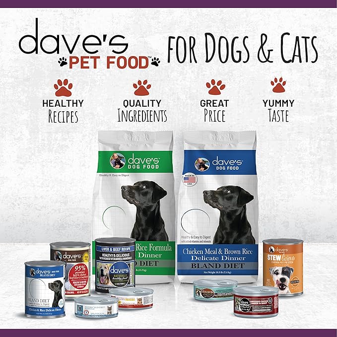 Dave's Pet Food Grain Free Wet Cat Food (Tuna Entree in Gravy), Naturally Healthy Canned, Added Vitamins & Minerals, 5.5 oz Cans (24 Pack)