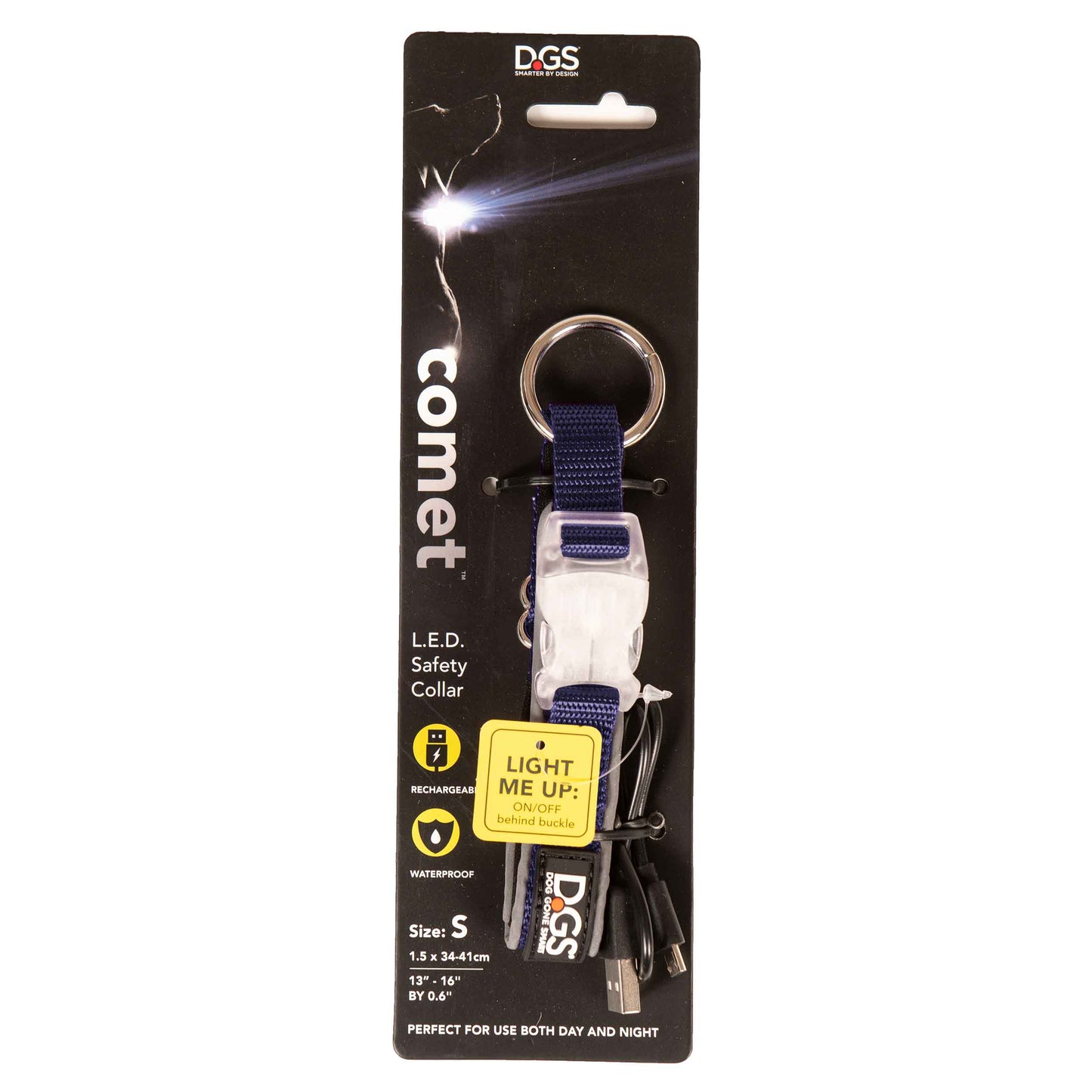 Comet Rechargeable Light Up Dog Collar