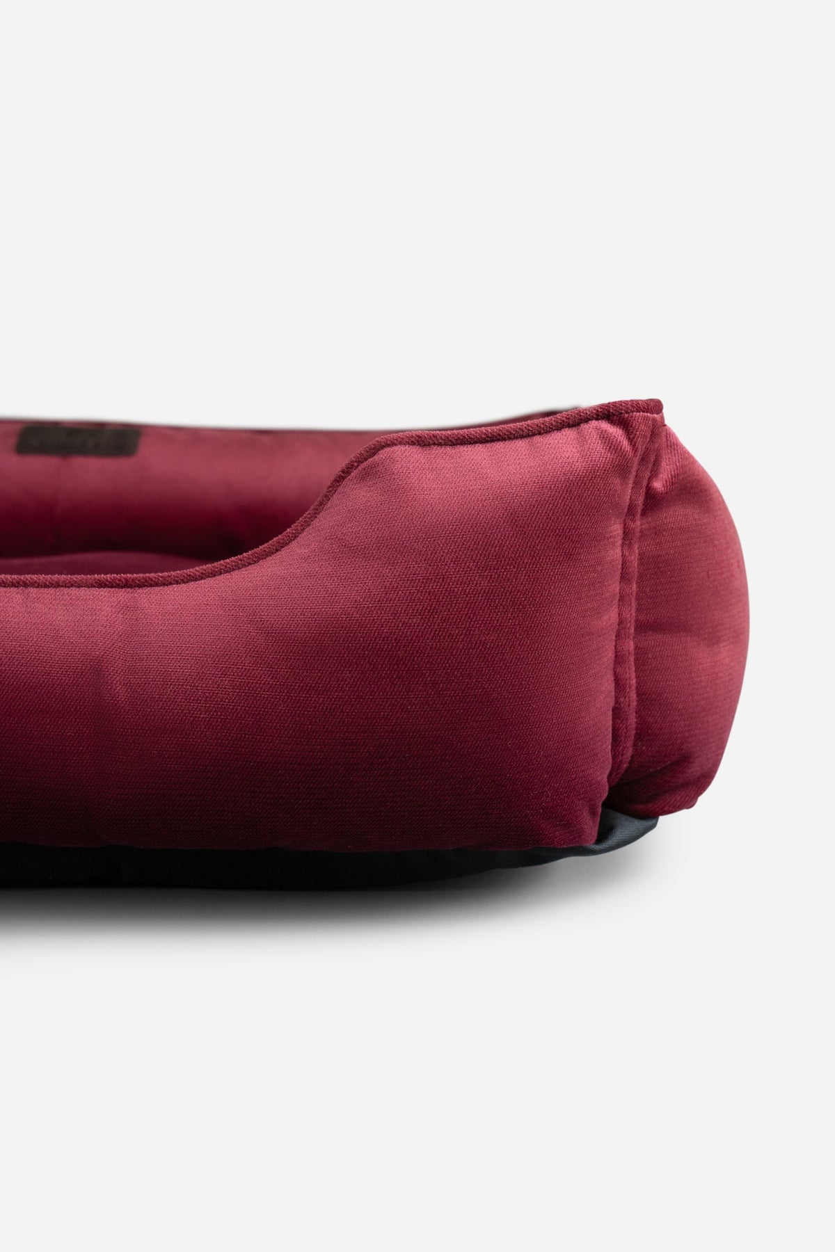 Vibrant Velvet Sleeper Dog Bed Wine