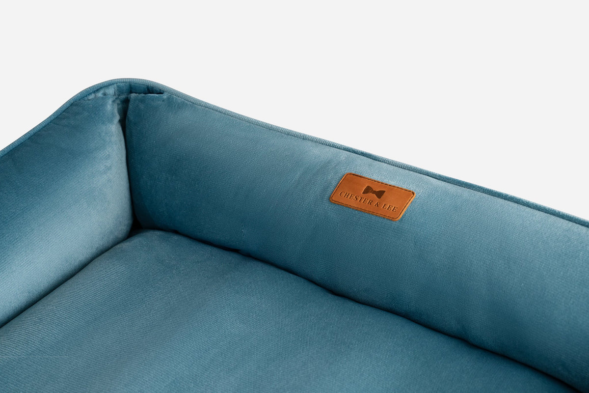 Vibrant Velvet Sleeper Dog Bed Tiffany