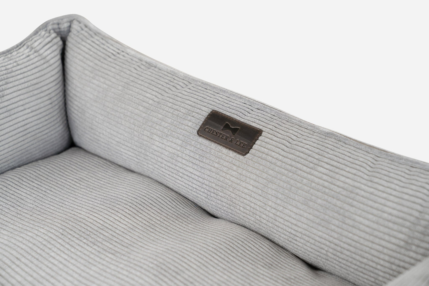 Fancy Corduroy Sleeper Dog Bed Gray
