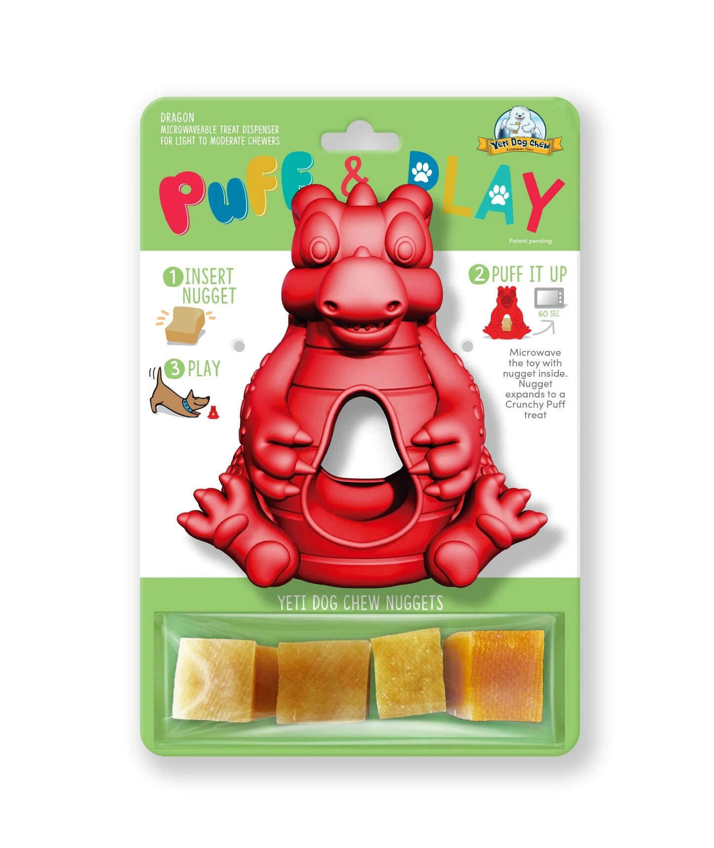 Yeti Puff and Play Dragon Dog Toy
