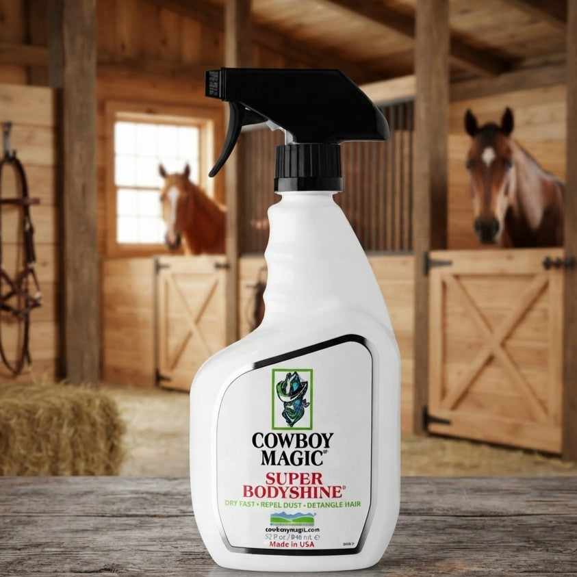 Super Bodyshine Horse Hair Detangler Cowboy Magic 32 oz.