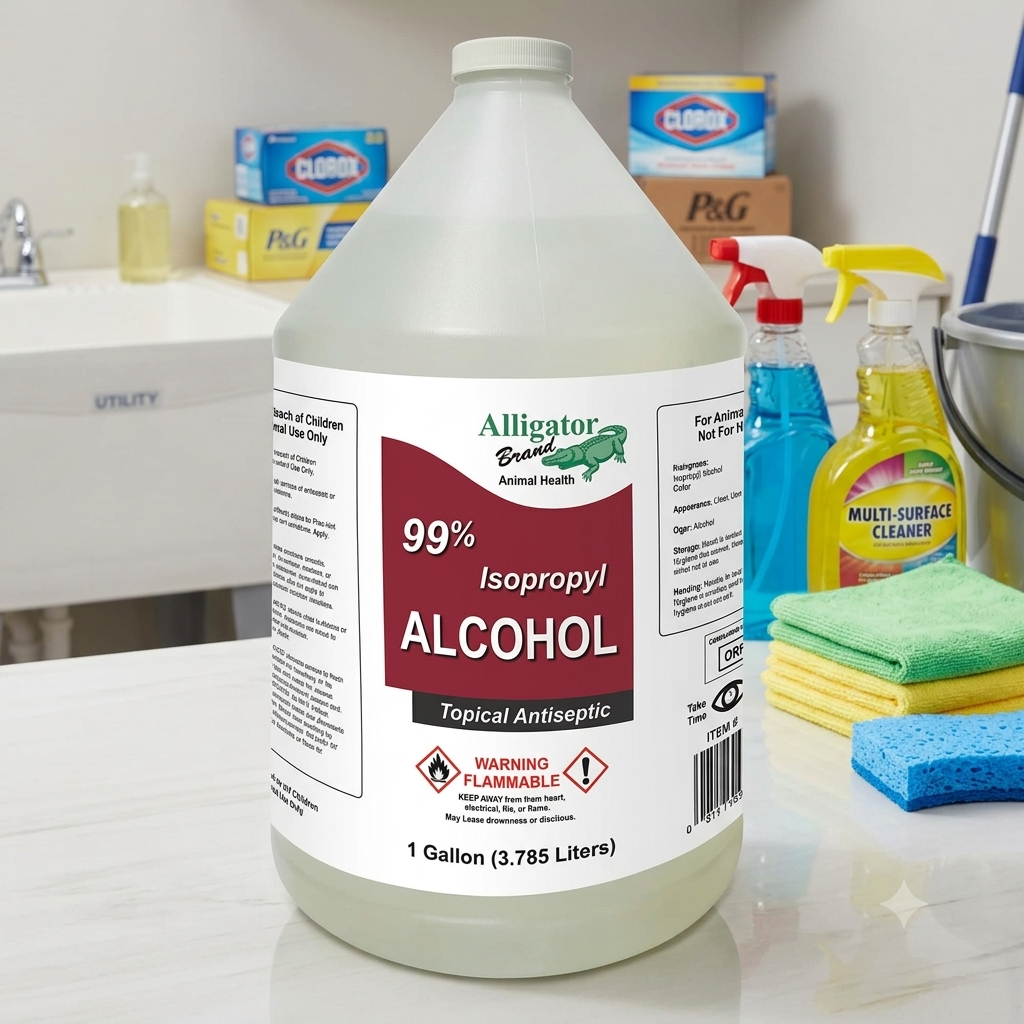 Alligator Brand 99% Isopropyl Rubbing Alcohol 1 Gallon