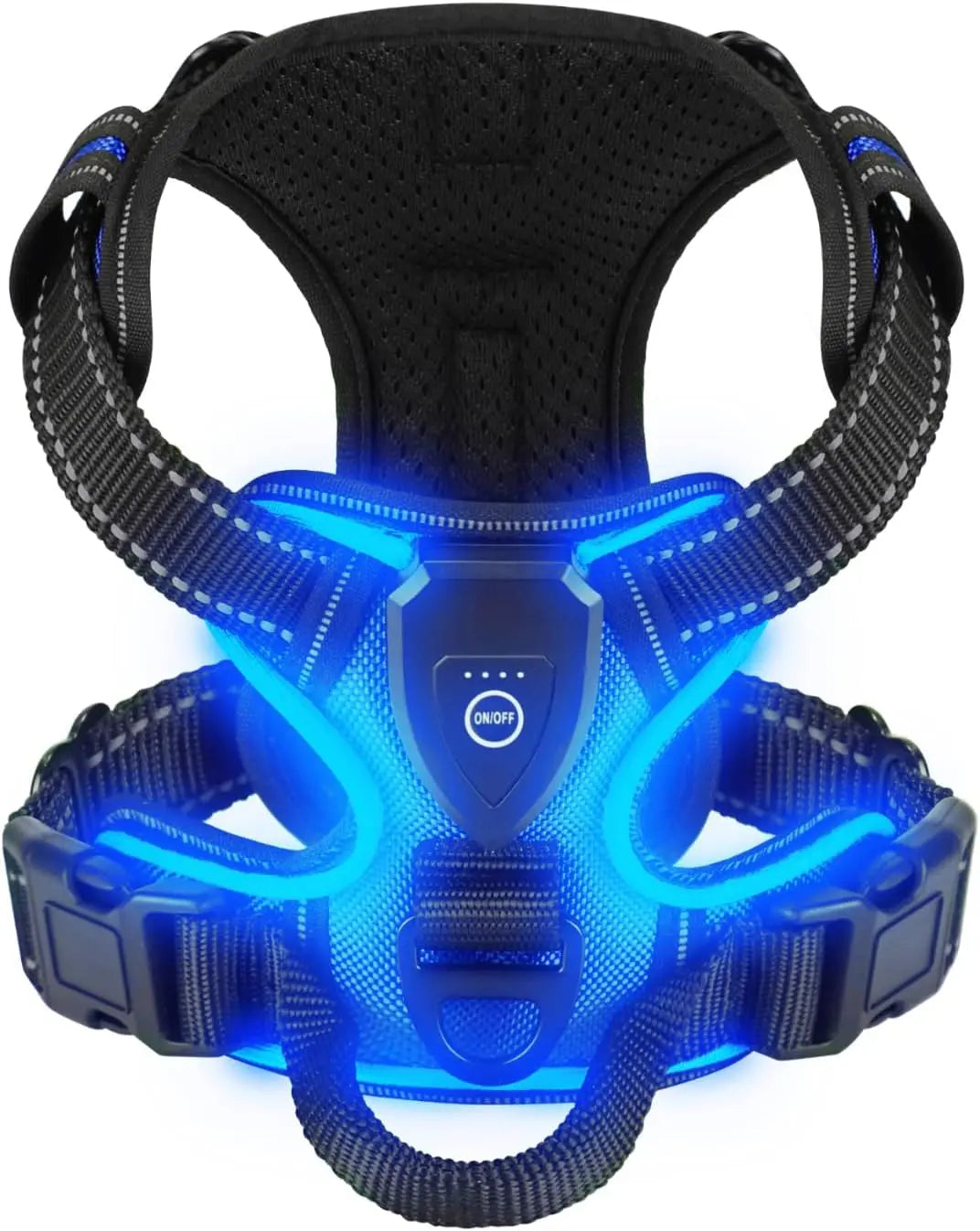 Light-Up LED Dog Harness β Rechargeable No-Pull Vest for Night Walking