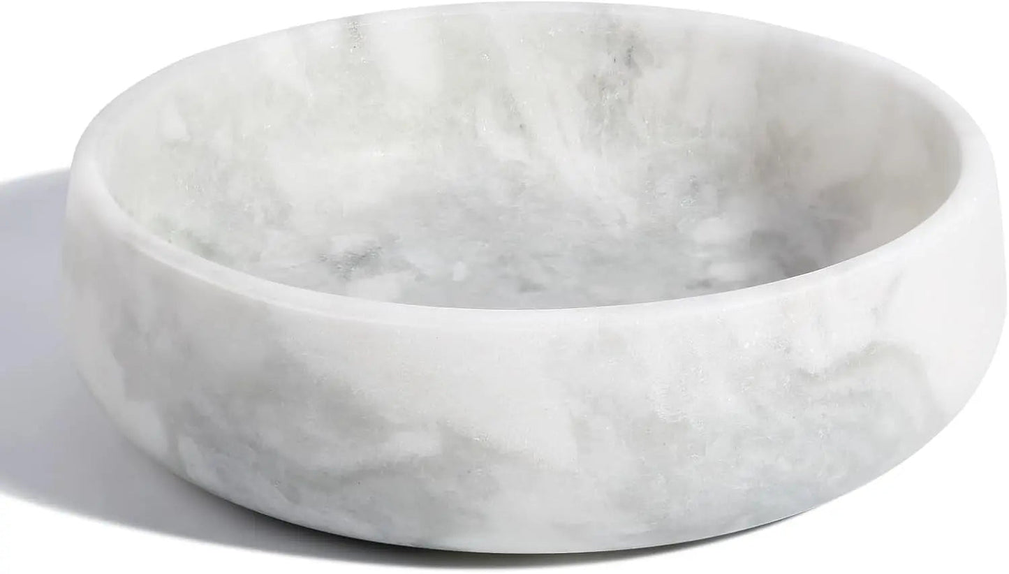 Natural Marble Dog & Cat Bowl | Weighted Non-Slip Pet Food & Water Dish