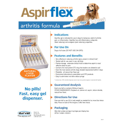 Durvet AspirFlex Dog Anti-Inflammatory Aspirin Gel 30cc