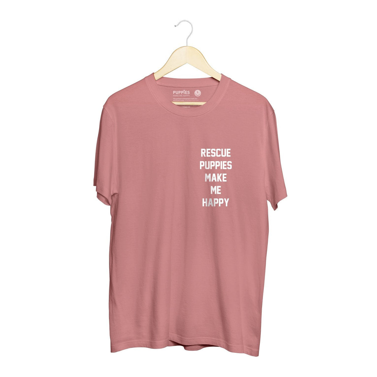 Rescue Puppies Make Me Happy Motto | Uni-Sex Crewneck Tee