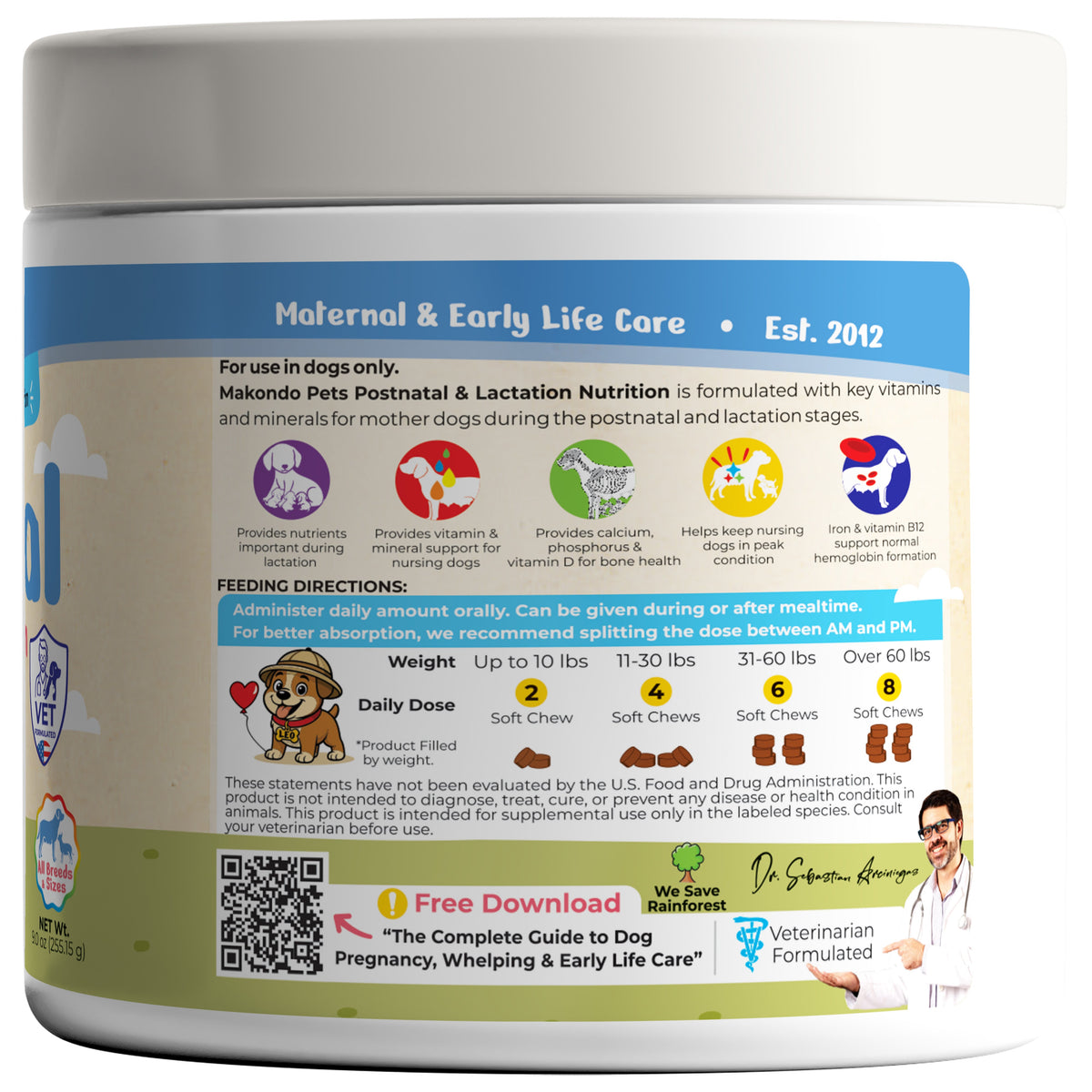 Dog Postnatal & Lactation Nutrition | 120 Soft Chews