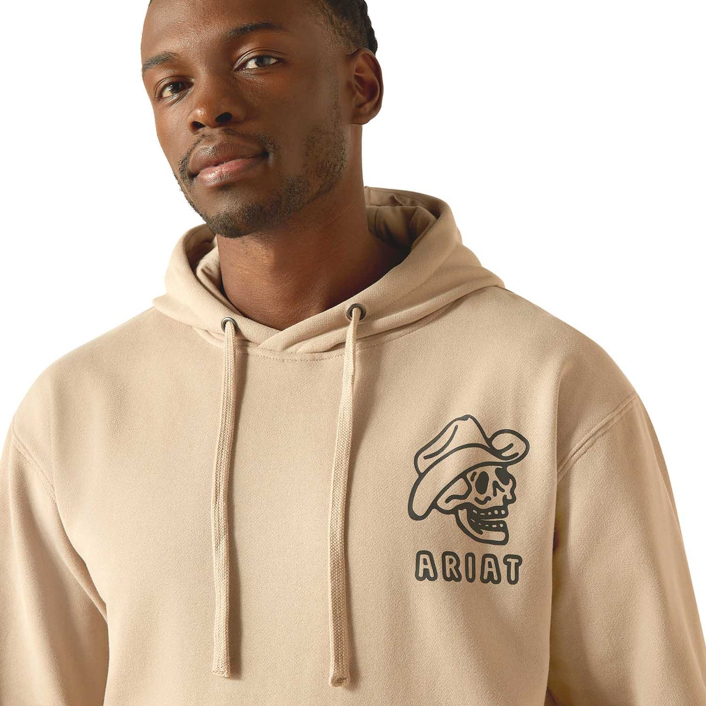 Ariat Mens Drinking Buddies Graphic Hoodie β Relaxed Fit Brushed Fleece Pullover