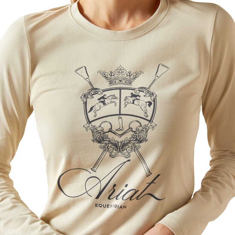 Ariat Women's Ritzy Logo Long Sleeve Tee β Organic Cotton, Stretch, Equestrian Style