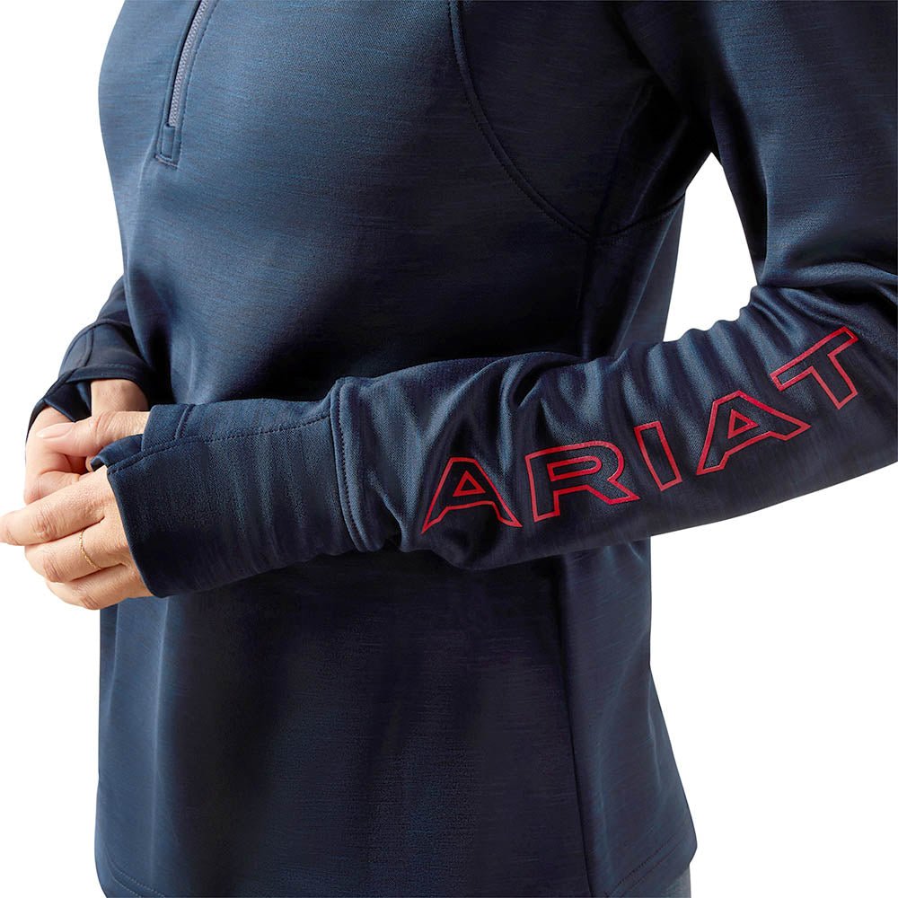 Ariat Womens Team EQ 1/4 Zip Pullover โ Lightweight Fleece Riding Pullover