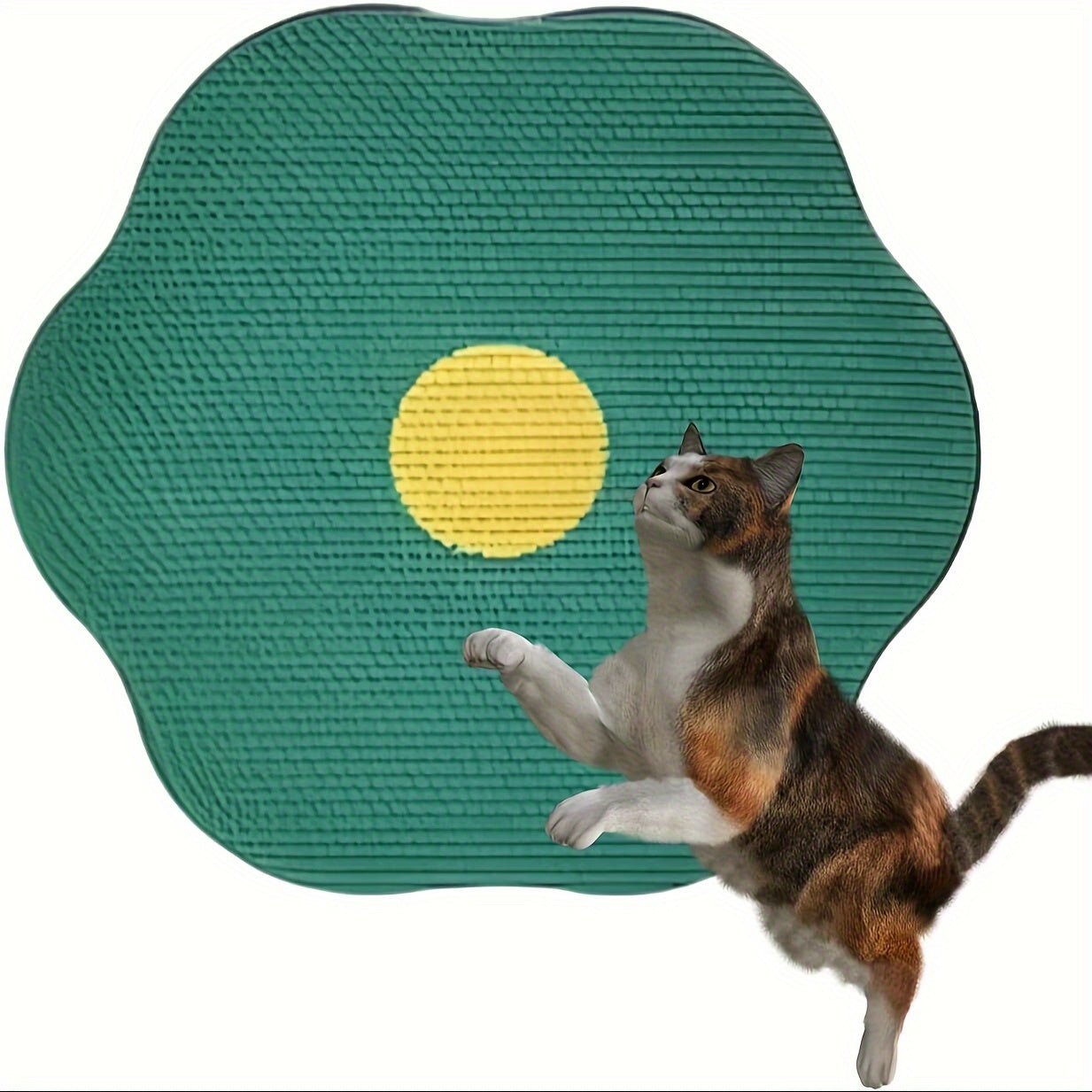 Wall-Mounted Floral Cat Scratcher – Durable & Eco-Friendly