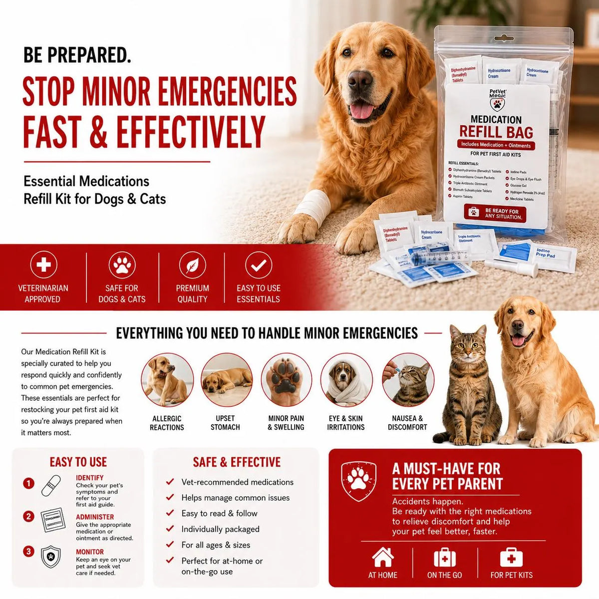 PetVet Medic® Medication & Ointment Refresh Pack