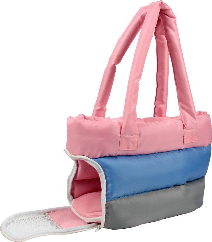 Pet Life ® 'Bubble-Poly' Tri-Colored Winter Insulated Fashion Designer Pet Dog Carrier