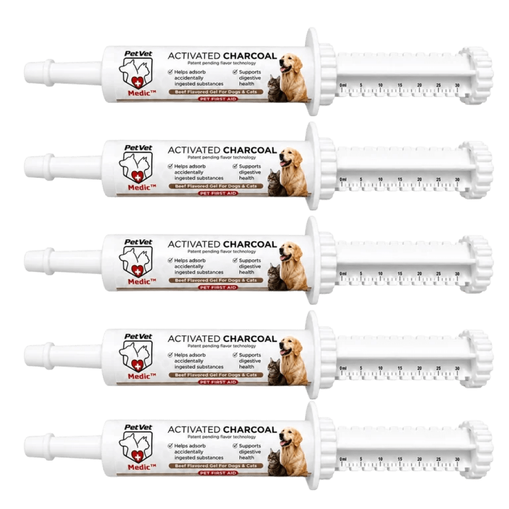 PetVet Medic® Activated Charcoal Syringe for Dogs & Cats — 30 mL