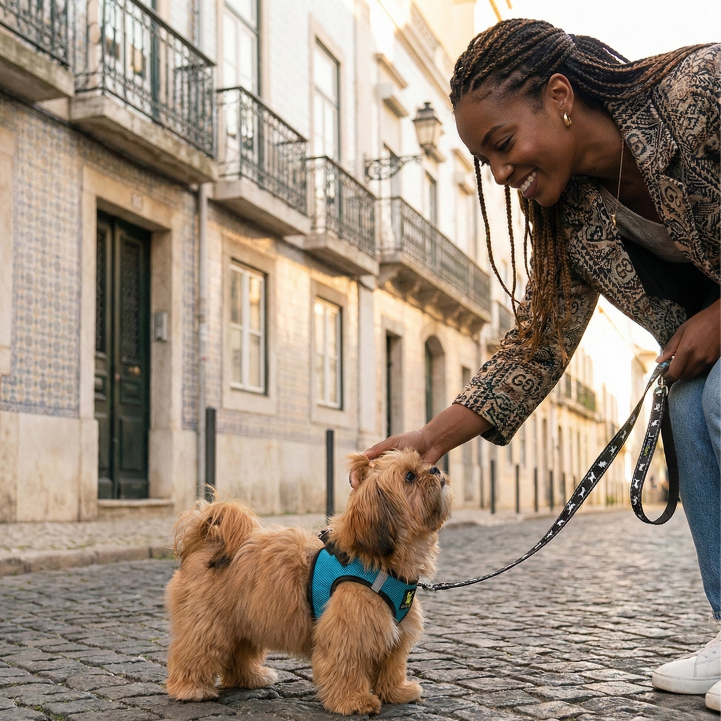 EcoBark Step In Dog Harness - XXXS to Medium Breeds- Reflective Soft Mesh Harness for Teacup, Small Dogs and Puppies / Teal