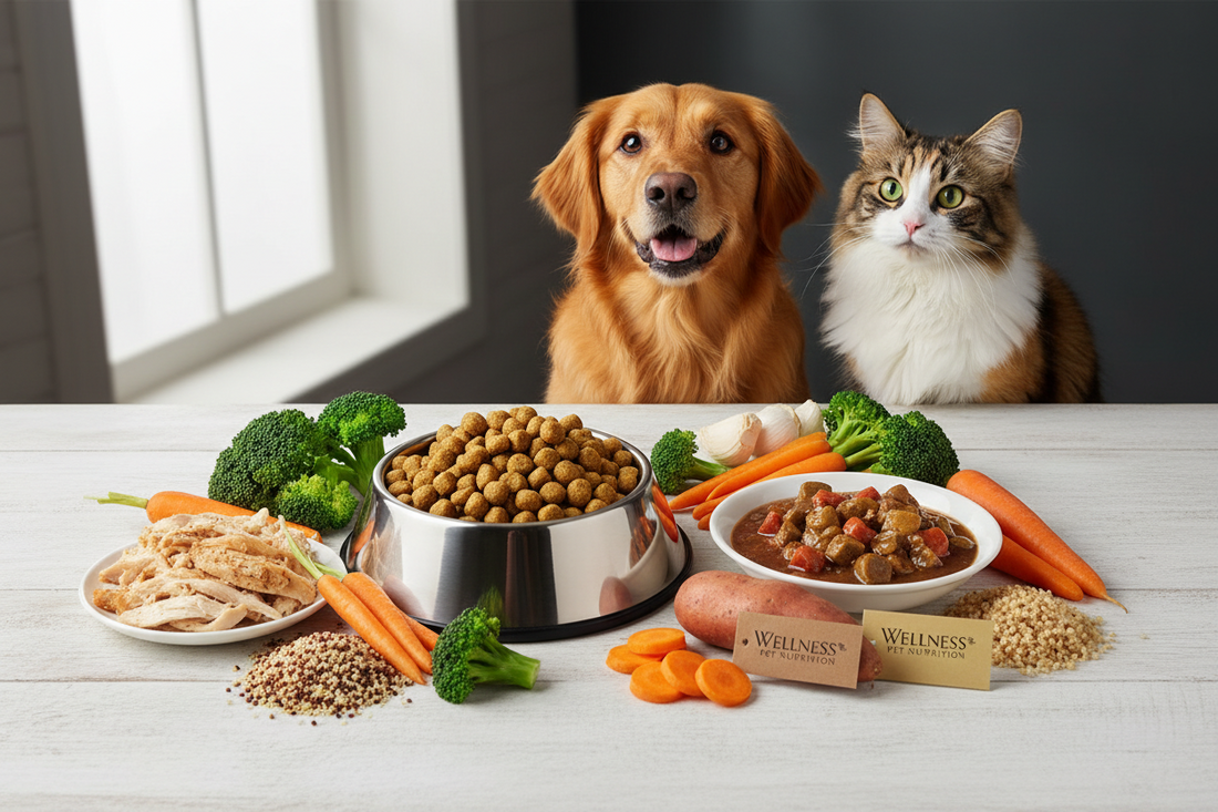 Picture of Cat & Dog with Food For a Blog Post on How to Choose the Best Food for Your Pet (Without Getting Confused)