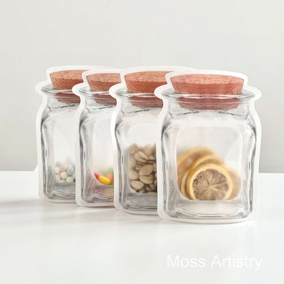 Reusable Airtight Mason Jar Ziplock Bags - Food Storage Solution with Airtight Seal, Washable & Eco-Friendly