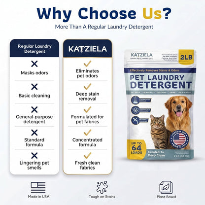 Katziela Enzyme Pet Laundry Detergent Powder – 64 Loads