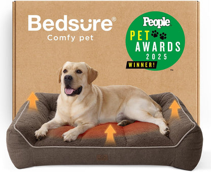 Bedsure Supportmax Orthopedic Dog Bed – Extra-Thick Bolster Sofa