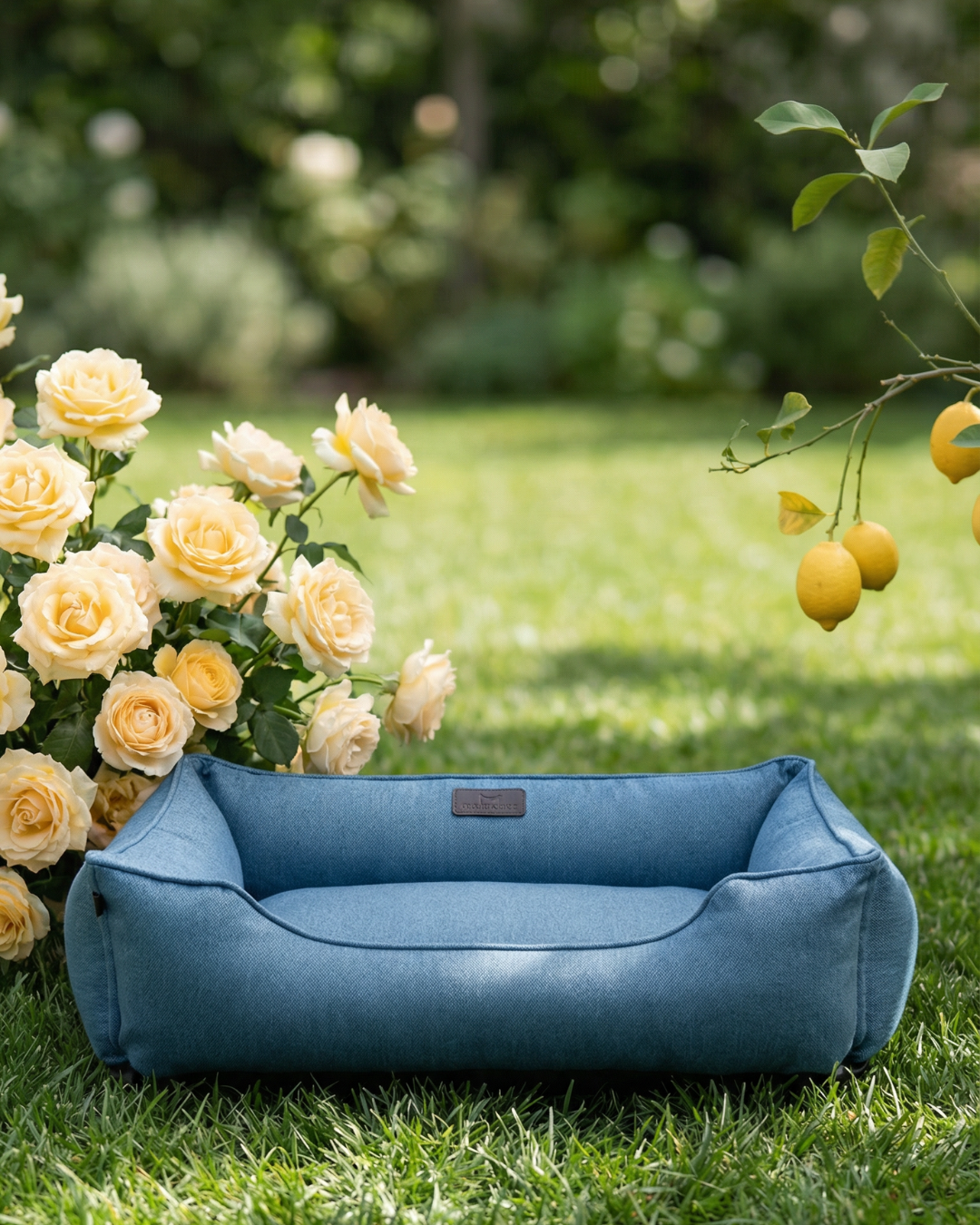 Cotton Sleeper Dog Bed Denim