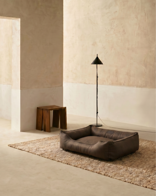 Cotton Sleeper Dog Bed Brown