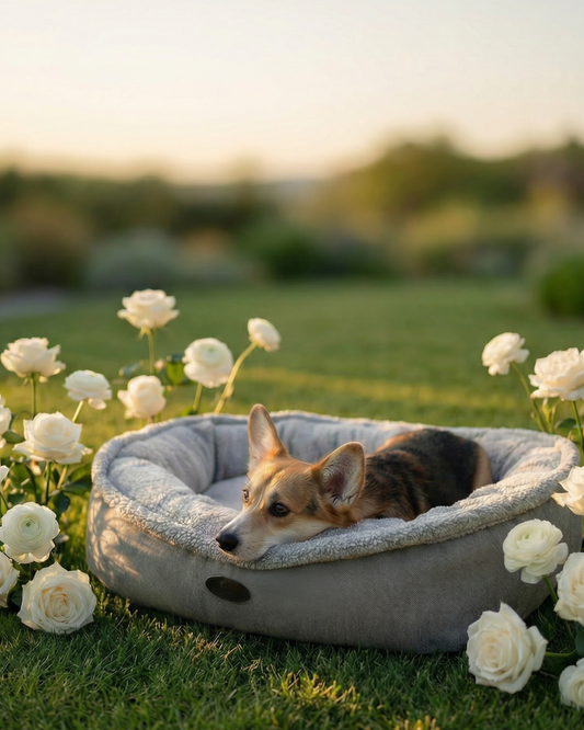 Furry Bagel Dog Bed