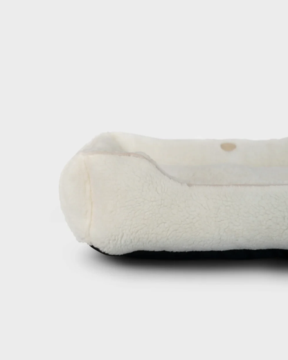 Furry Sleeper Dog Bed Beige
