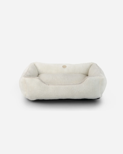 Furry Sleeper Dog Bed Beige
