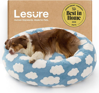 LE SURE Donut Dog Bed – 7 Sizes, 5 Patterns
