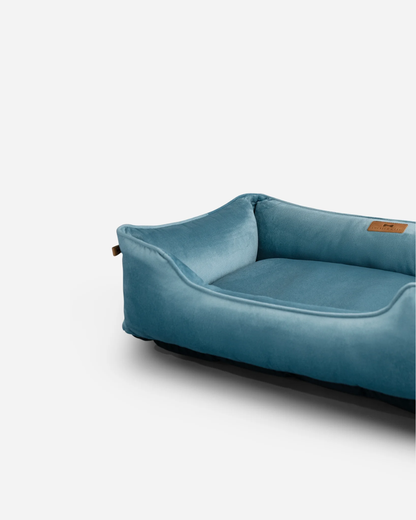 Vibrant Velvet Sleeper Dog Bed Tiffany