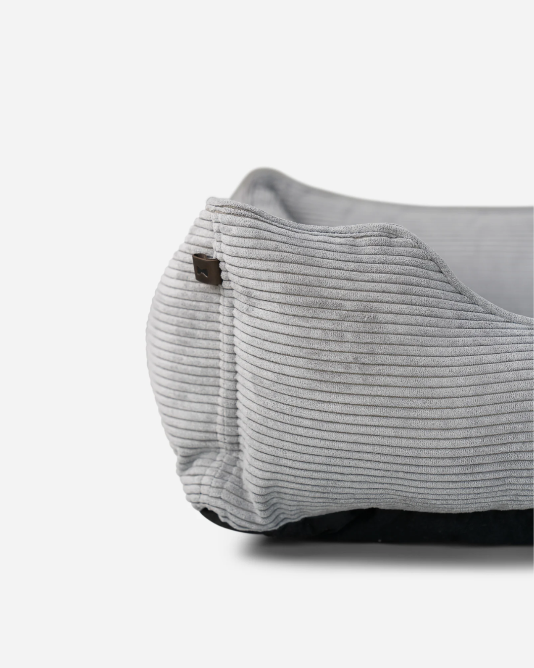 Fancy Corduroy Sleeper Dog Bed Gray