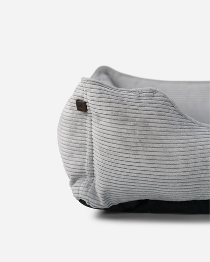 Fancy Corduroy Sleeper Dog Bed Gray