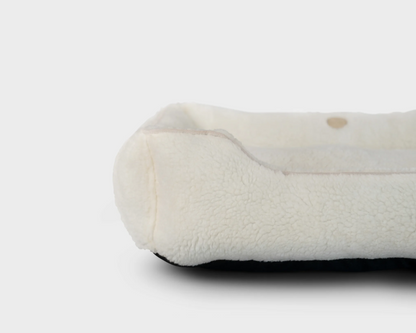 Furry Sleeper Dog Bed Beige