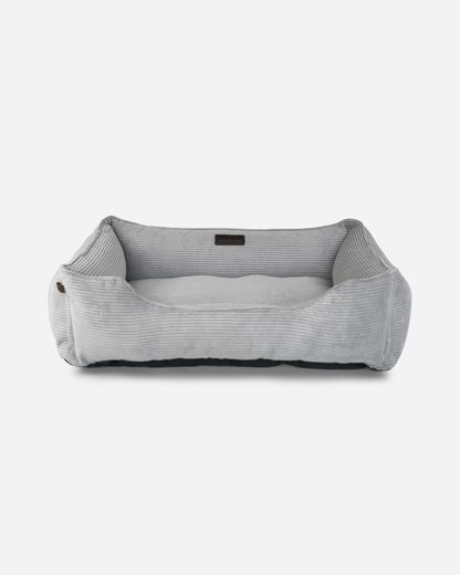 Fancy Corduroy Sleeper Dog Bed Gray