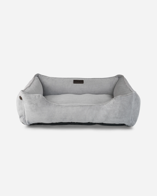 Fancy Corduroy Sleeper Dog Bed Gray
