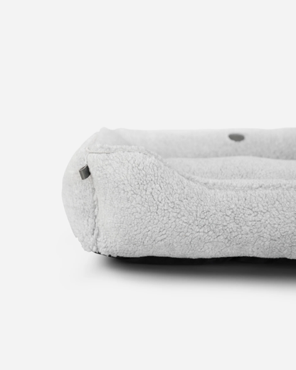 Furry Sleeper Dog Bed Gray