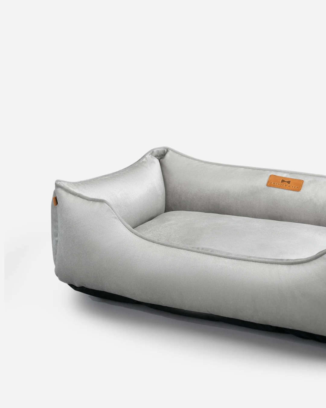Classic Velvet Sleeper Dog Bed Gray